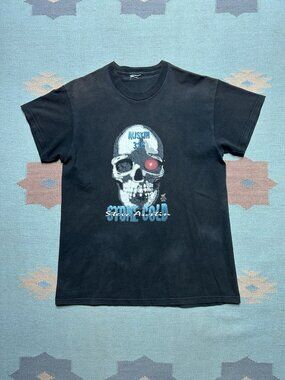 Vintage 90s t shirt stone cold Steve Austin WWF wrestling terminator skull M/L